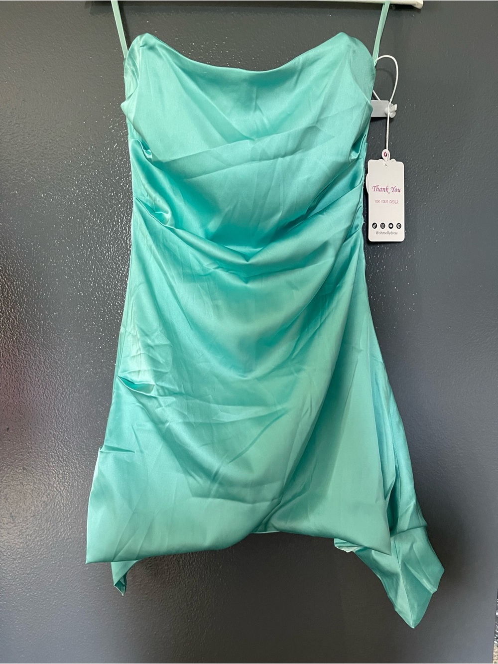Oh Molly Aqua Strapless Dress